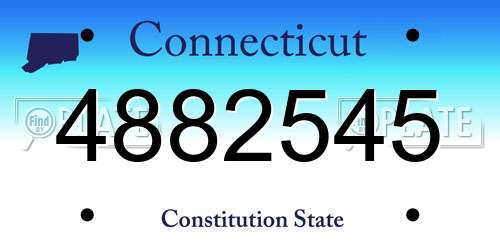 4882545 Connecticut License Plate