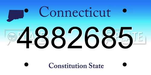 4882685 Connecticut License Plate