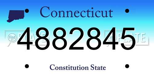 4882845 Connecticut License Plate