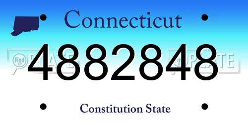 4882848 Connecticut License Plate