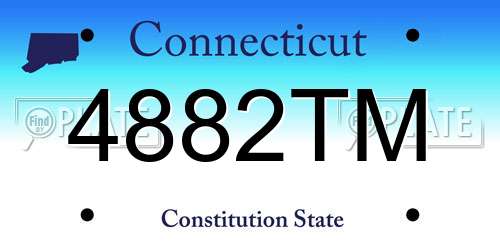 4882TM Connecticut License Plate