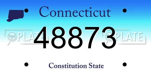48873 Connecticut License Plate