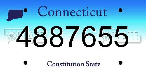 4887655 Connecticut License Plate