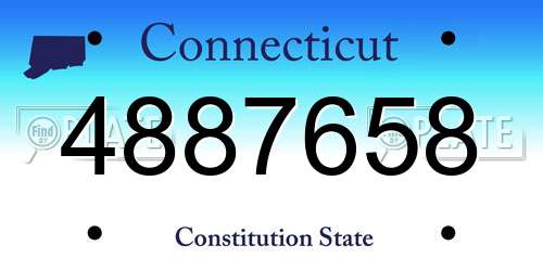 4887658 Connecticut License Plate