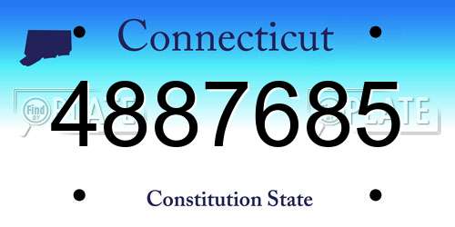 4887685 Connecticut License Plate