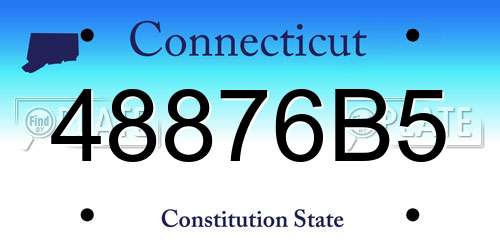 48876B5 Connecticut License Plate