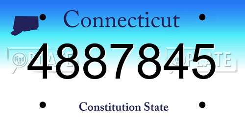 4887845 Connecticut License Plate