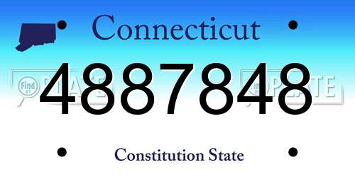 4887848 Connecticut License Plate