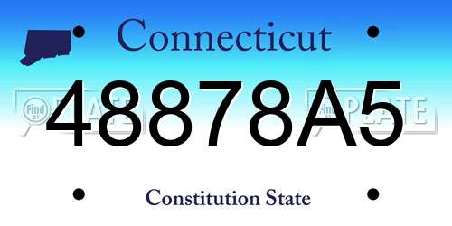 48878A5 Connecticut License Plate