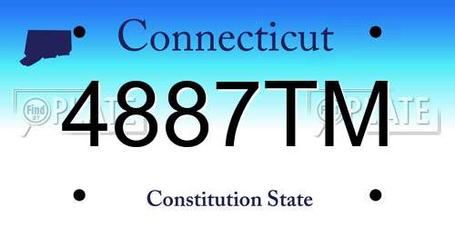 4887TM Connecticut License Plate