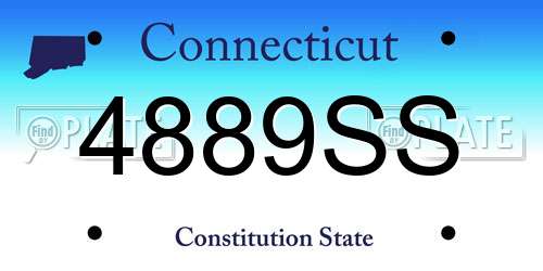4889SS Connecticut License Plate