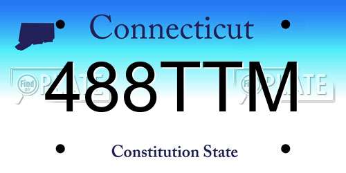 488TTM Connecticut License Plate