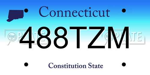 488TZM Connecticut License Plate