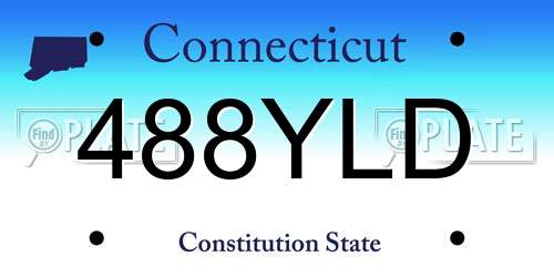 488YLD Connecticut License Plate