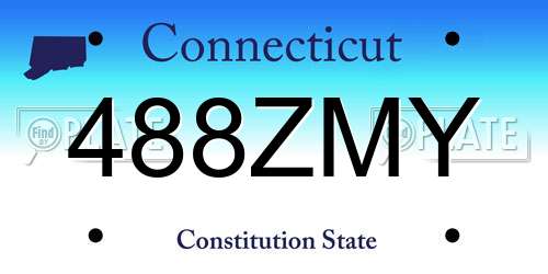 488ZMY Connecticut License Plate