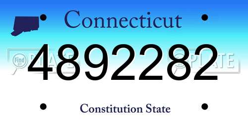 4892282 Connecticut License Plate