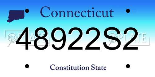 48922S2 Connecticut License Plate