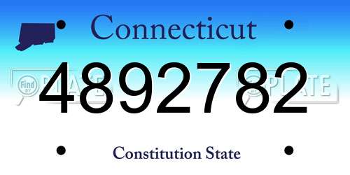 4892782 Connecticut License Plate