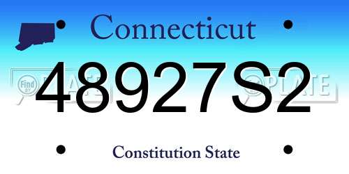 48927S2 Connecticut License Plate