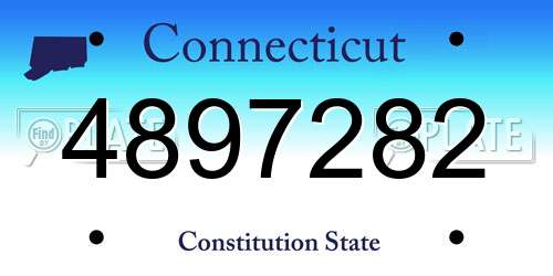 4897282 Connecticut License Plate
