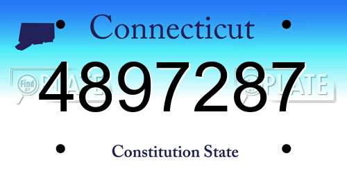 4897287 Connecticut License Plate