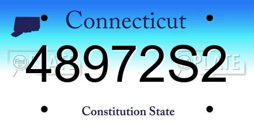 48972S2 Connecticut License Plate