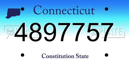 4897757 Connecticut License Plate