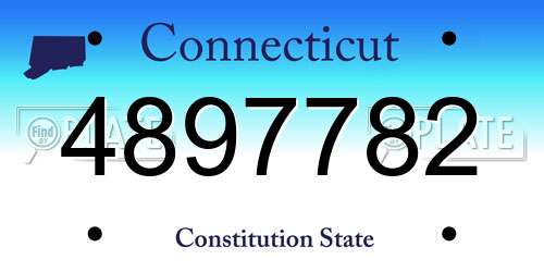 4897782 Connecticut License Plate