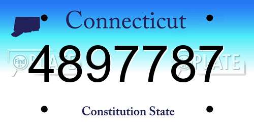 4897787 Connecticut License Plate