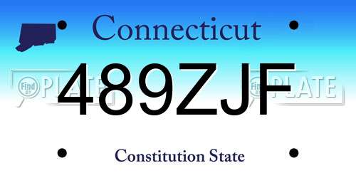 489ZJF Connecticut License Plate