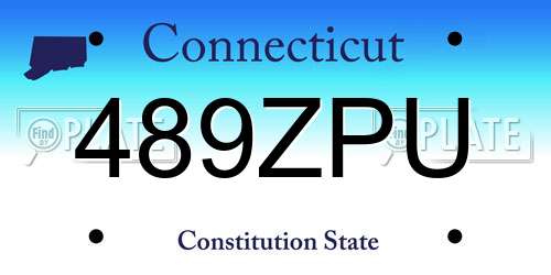 489ZPU Connecticut License Plate