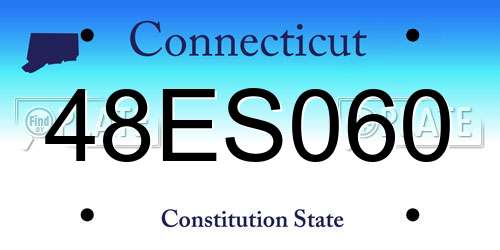 48ES060 Connecticut License Plate