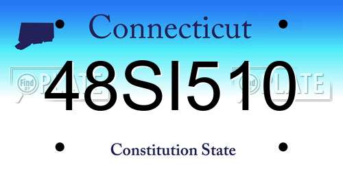 48SI510 Connecticut License Plate