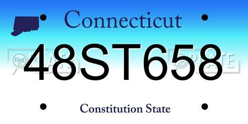 48ST658 Connecticut License Plate