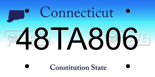 48TA806 Connecticut License Plate