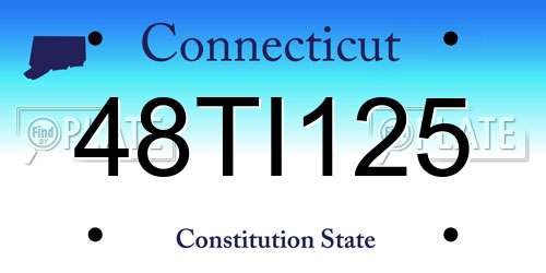 48TI125 Connecticut License Plate