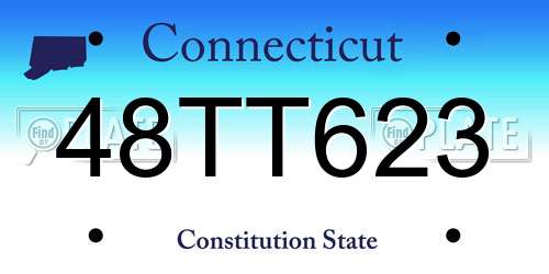 48TT623 Connecticut License Plate