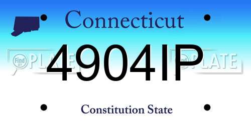 4904IP Connecticut License Plate