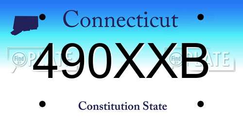 490XXB Connecticut License Plate