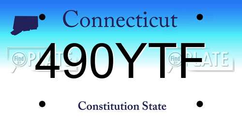 490YTF Connecticut License Plate