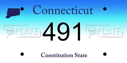491 Connecticut License Plate