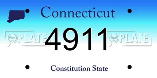 4911 Connecticut License Plate
