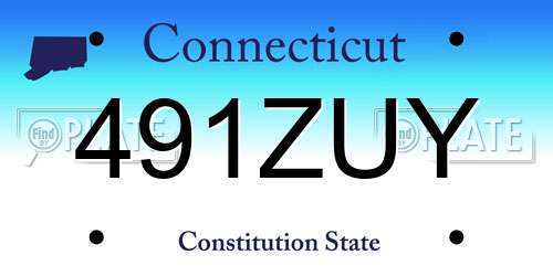 491ZUY Connecticut License Plate