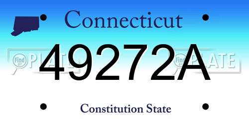 49272A Connecticut License Plate