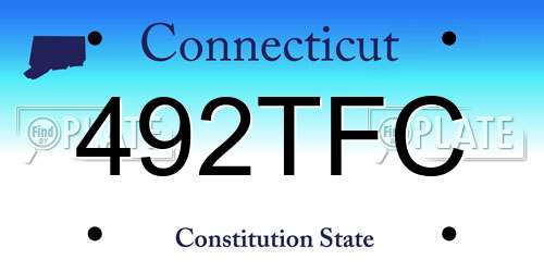 492TFC Connecticut License Plate