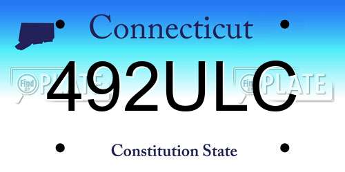 492ULC Connecticut License Plate