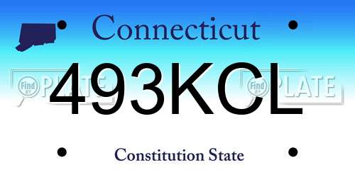 493KCL Connecticut License Plate