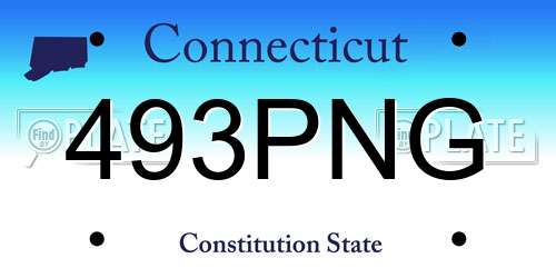 493PNG Connecticut License Plate