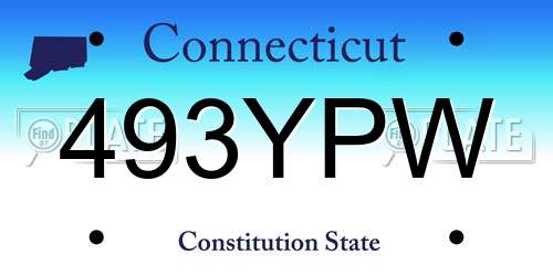 493YPW Connecticut License Plate