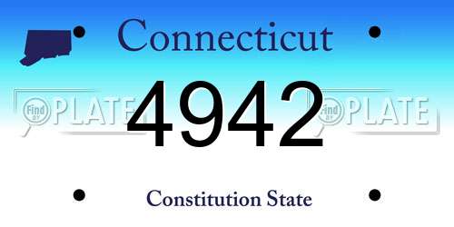 4942 Connecticut License Plate